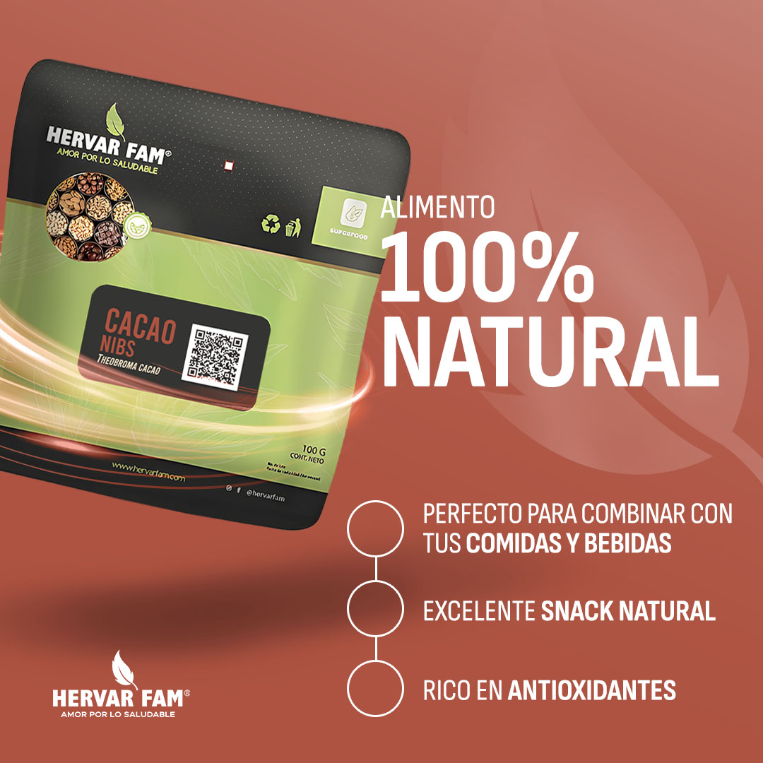 Cacao Nibs (Theobroma cacao) 100 g - Image 2