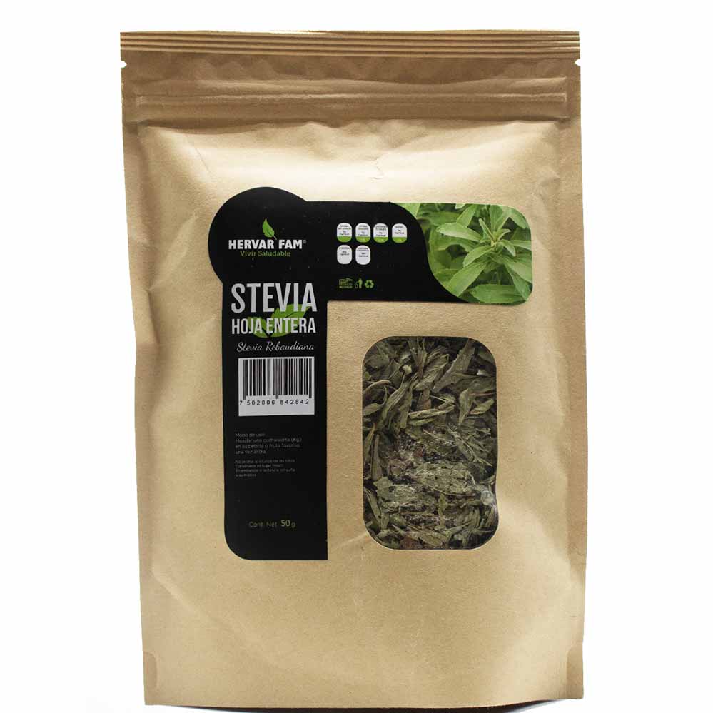 Stevia Hoja Entera (Stevia rebaudiana) 50 g HervarFam